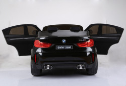 BMW X6 M Licencirani dvosed na akumulator sa kožnim sedištima i mekim gumama - Crni - Img 7