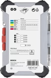 Bosch Set Extra Hard nastavaka za odvrtač i PRO Wood burgija za drvo, providna kutija, 35 kom. ( 2607017725 )-2