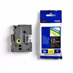 Brother Lam.traka 12mm belo/crno ( TZE335 )