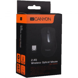 Canyon babone wired optical mouse with 3 buttons, 1200 DPI optical technology for precise tracking, black,cable length 1.5m, 108*65*38mm, 0 - Img 2