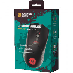 Canyon carver GM-116 6 keys gaming wired mouse black ( CND-SGM116 ) - Img 2