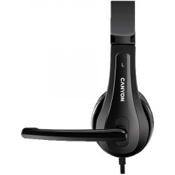 Canyon CHSU-1 basic PC headset with microphone Black ( CNS-CHSU1B )  - Img 4