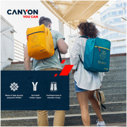 Canyon CSZ-03, cabin size backpack for 15.6 laptop, dark green ( CNS-CSZ03DGN01 ) - Img 7