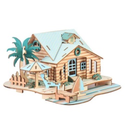 Čarolijashop 3D drvena slagalica-Bali island Vila ( 121)