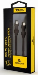 CC-USB2-CMCM100-1.5M Gembird 100W Type-C Power Delivery (PD) charging & data cable, 1.5m - Img 1