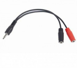 CCA-417 Gembird 2x 3.5 mm(slusalice i mikrofon) adapter na 1x 3.5mm(4 pin) cable, 0.2 m crni - Img 2