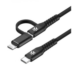 Celly kabl 2u1 USB-C & lightning ( USBC2IN1BK ) - Img 1