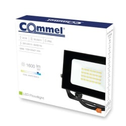 Commel 3856024407243 Led reflektor 20w 6500k, 1600lm 30kh, crni  ( c306-302 )-2