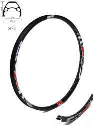 Crosser felga rim 26&quot(559x19), x11, 36 rupe, crna, za disk kočnice ( 2000029/F1-1 )