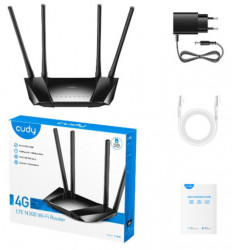 CUDY LT400_EU 4G LTE Wi-Fi Router CPE, 2.4Ghz, 1W/4L 10/100, 4x Antena - Img 2