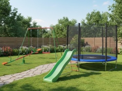 Dečiji komplet ACTIVE PLUS za dvorište (ACT PLUS) Tobogan + Ljuljaska + Trambolina + Klackalica