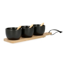 Dekordom činija set fincan 32x8cm 3kom - black - hml ( 039651 )-3