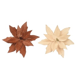 Dekordom cvet - poinsettia on clip 35cm 701546 - kmg ( 045705 )