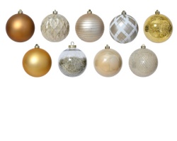 Dekordom dekoracija - hanging bauble set mix 6pcs 15cm 021574 - pearl - kmg ( 045595 )