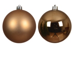 Dekordom novogodišnja dekoracija - hanging bauble set mix 4pcs 10cm 022615 - pecan brown - kmg ( 043314 )-1