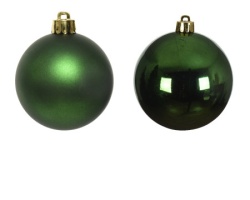 Dekordom novogodišnja dekoracija - hanging bauble set mix 6pcs 8cm 022157 - pine green - kmg ( 043297 )-1