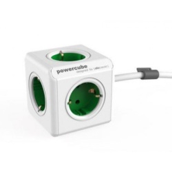 Designnest PowerCube Extended produžni kabl sa 5 utičnica, zeleni ( 1300gn/deexpc )