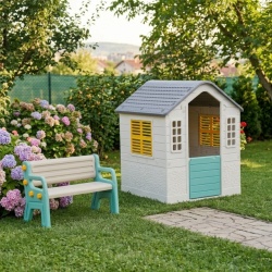 Dolu Happy Garden - dečiji set sa kućicom i klupom