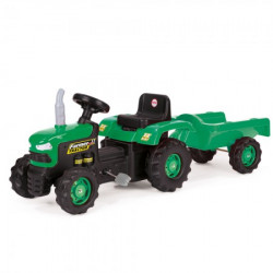 Dolu Traktor na pedale sa prikolicom crno-zeleni ( 080530 ) - Img 10