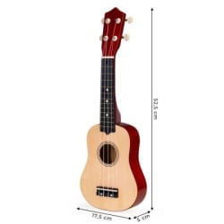 Ecotoys Drvena ukulele gitara za decu, 4 najlonske žice ( MF019F NATURAL )-2