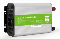 EG-PWC800-01 Gembird 12V Auto inverter DC/AC 800W+USB port - Img 1