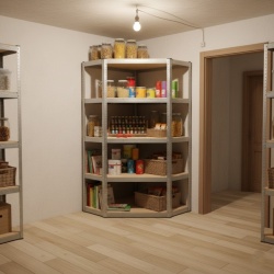 ePRO polica ugaona standard 180x70x30 metal-drvo 875kg 5x175kg ( E007 )