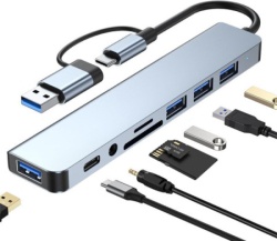 Fast Asia USB 3.0+TIP C na 4xUSB 3.0+TIP C+SD/micro sd+ Audio metal ( 845 )