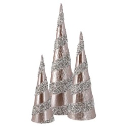 Festa velvet jelka gliter srebrna 3k 15 × 52cm 14 × 42cm 10.5 × 31cm ( 761064 )