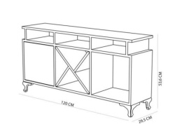 Futrix Tv komoda Dizajn belo crveno ( 34495 ) -2