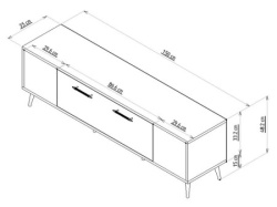 Futrix  Tv komoda drvni dezen print na vratima ( 35058 ) -6