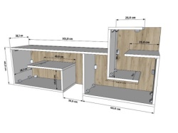 Futrix Tv komoda Evi 2 Sivi hrast  ( 30643 ) -2