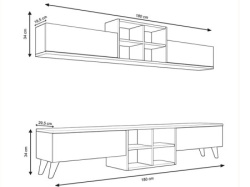 Futrix Tv komoda Jupiter drvni dezen - belo ( 34673 ) -2