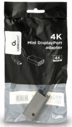 Gembird 4K mini display-port to display-port adapter cable, black A-mDPM-DPF4K-01 - Img 2
