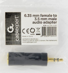 Gembird 6.35 mm zenski na 3.5 mm muski audio adapter A-6.35F-3.5M - Img 2