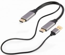 Gembird A-HDMIM-DPM-01 active 4K HDMI male to DisplayPort male adapter cable, 2m, black - Img 2