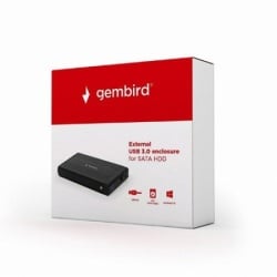 Gembird HDD External Enclosure, 3.5", SATAIII, USB3.0, Aluminium, Black ( EE3-U3S-3 ) -4