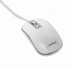 Gembird MUS-4B-06-WS optical mouse, USB, white/silver - Img 1