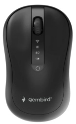 Gembird MUSW2-4B-01 Gembird Bežični miš sa 4 tastera, Dual Mode, crni,800-1600 DPI,1.0 m