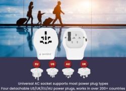Gembird TPA-1A2C20-02-W Travel adapter Univerzalni 20W