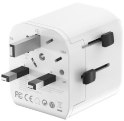 Gembird TPA-EU1A1C20-01-W Travel adapter Univerzalni, sa uzemljenjem 20W