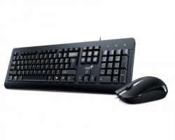 GENIUS KM-160 USB US crna tastatura+ USB crni miš - Img 1