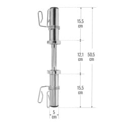 Gorilla Sports Kratka šipka 50 mm (+ 2 sigurnosne opruge) ( 100585-00004-0058 )-3