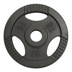 Gorilla Sports Teg od livenog gvožđa 15 kg (50 mm u sivoj boji) ( 100990-00003-0020 )