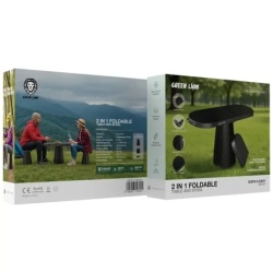 Green Lion 2 in 1  Sklopivi sto crna ( 87005 )-2
