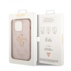 Gues maska za iPhone 15 pro max leather 4G metal logo pink ( GUHCP15X4GMGPI ) - Img 4