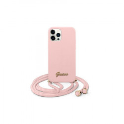 Guess Futrola za iPhone 12/12 Pro Pink Metal Logo Cord ( GSM117990 )