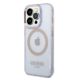 Guess futrola za iPhone 14 pro gold outline translucent purple MagSafe ( GUHMP14LHTCMU ) - Img 2