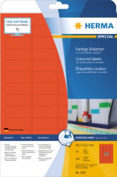 Herma etikete 45,7X21,2 zaobljene ivice A4/48 1/20 crvena ( 02H4367 ) - Img 1