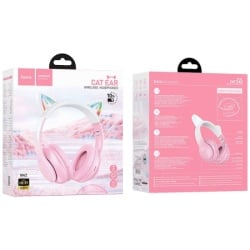 Hoco Bežične stereo slušalice, Bluetooth v5.3, 400mAh - W42 Cat Ears, Cherry Blossom-2