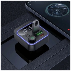 Hoco. fm modulator,bluetooth,12/24v,2xusb-,pd,qc30,20w - e85 tiger-4